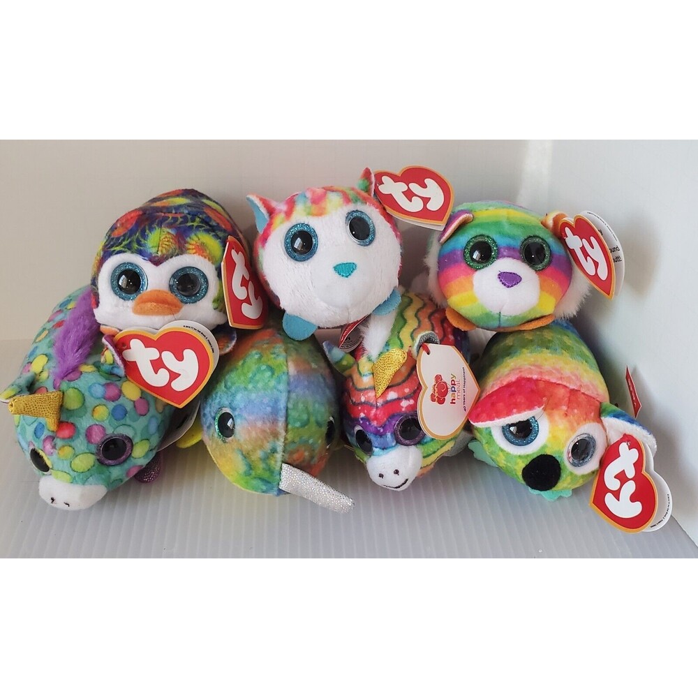 7 MCDONALDS HAPPY MEAL PLUSH TOYS 2019 TY 40-YEARS OF HAPPINESS NEW WITH TAG Lot